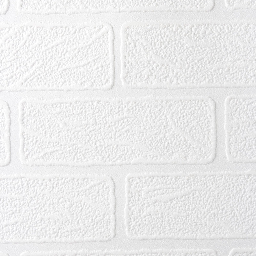 93744-Graham & Brown-Superfresco - White Brick Paintable Wallpaper-Decor Warehouse