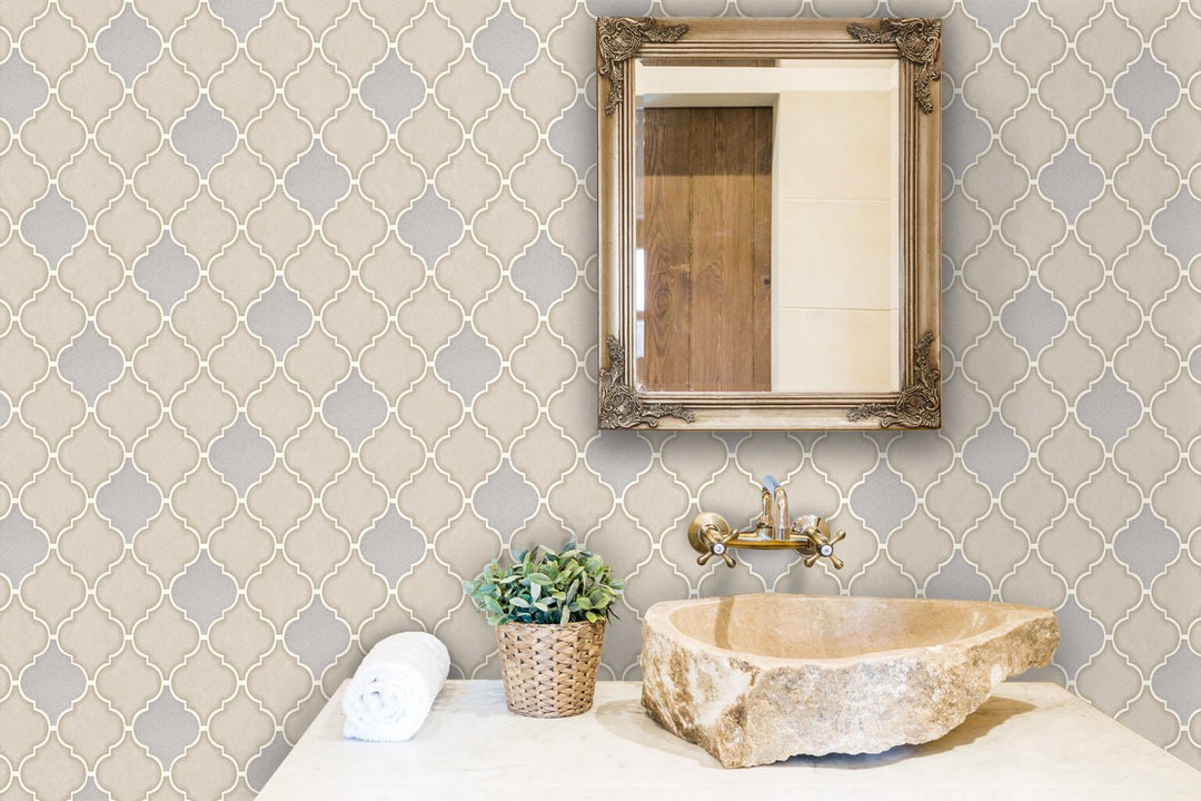 89310-deco-Trellis Stone tile Wallpaper-Decor Warehouse