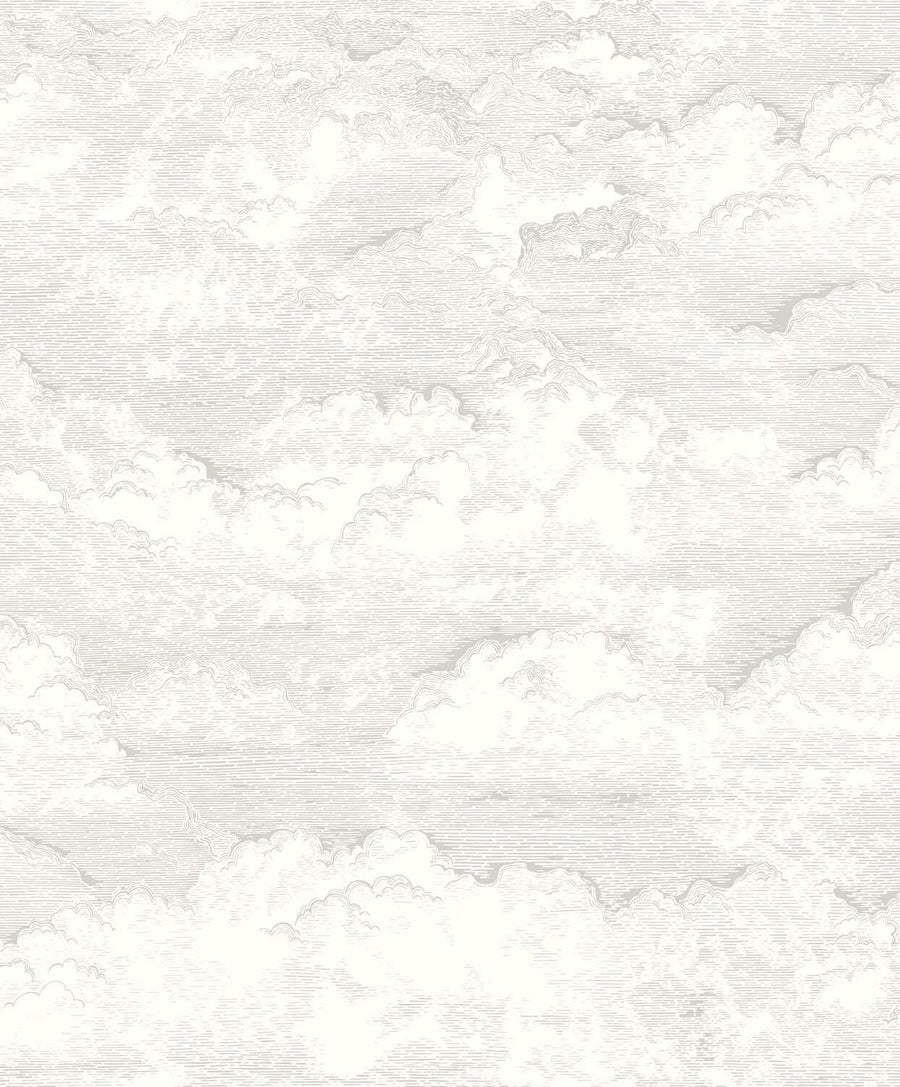 ONIR87271218-Casadeco-Voyage Onirique - Songe Blanc Coton Cloud Wallpaper-Decor Warehouse