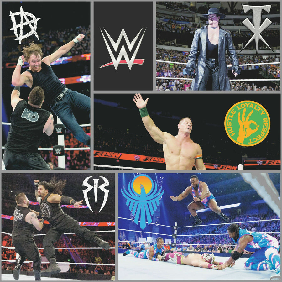 WP4-WWE-BLK 12-Debona-WWE Wrestling Wallpaper-Decor Warehouse